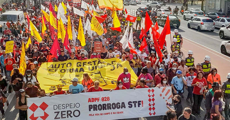 Movimentos retomam as ruas contra os despejos e pela prorrogação da ADPF 828, pelo STF