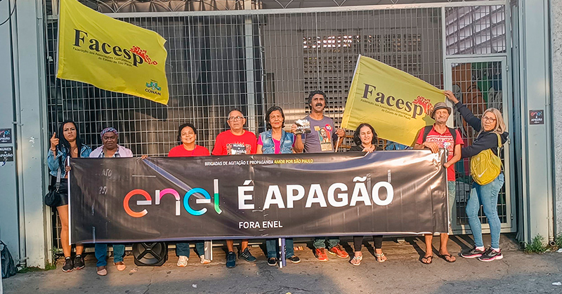 Movimentos Sociais vão às filiais da ENEL protestar contra mais de 140 horas sem luz