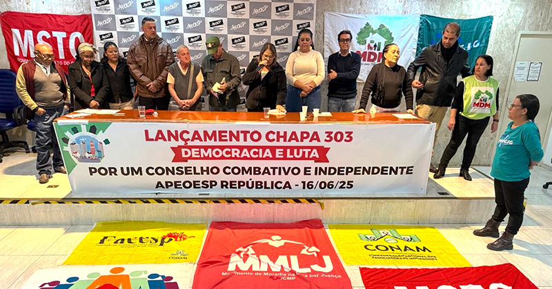 Movimentos lançam chapa ao CMH defendendo combatividade e independência no conselho